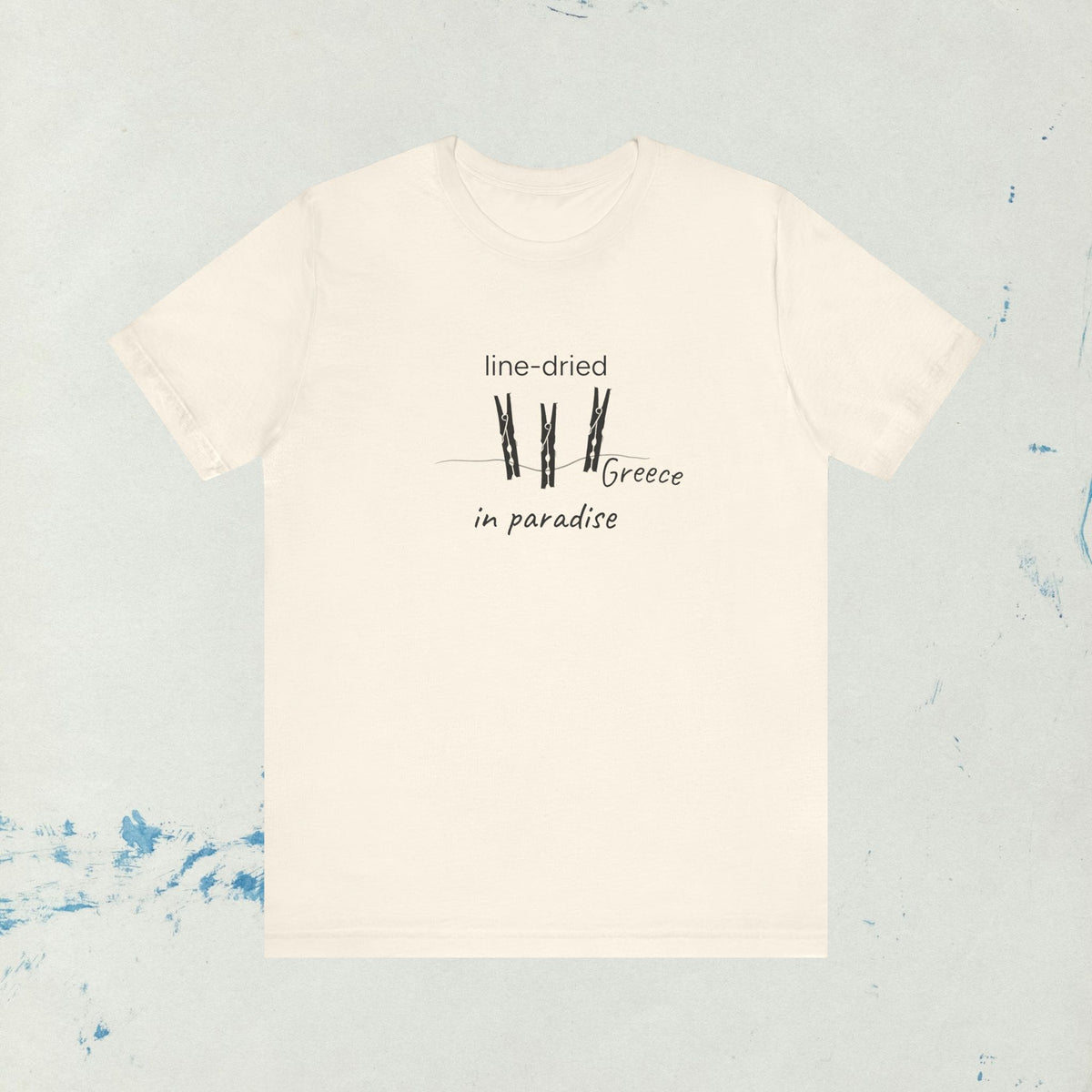 Greece summer memories t-shirt | Minimal Greek Souvenir Tee, clothes pin linocut