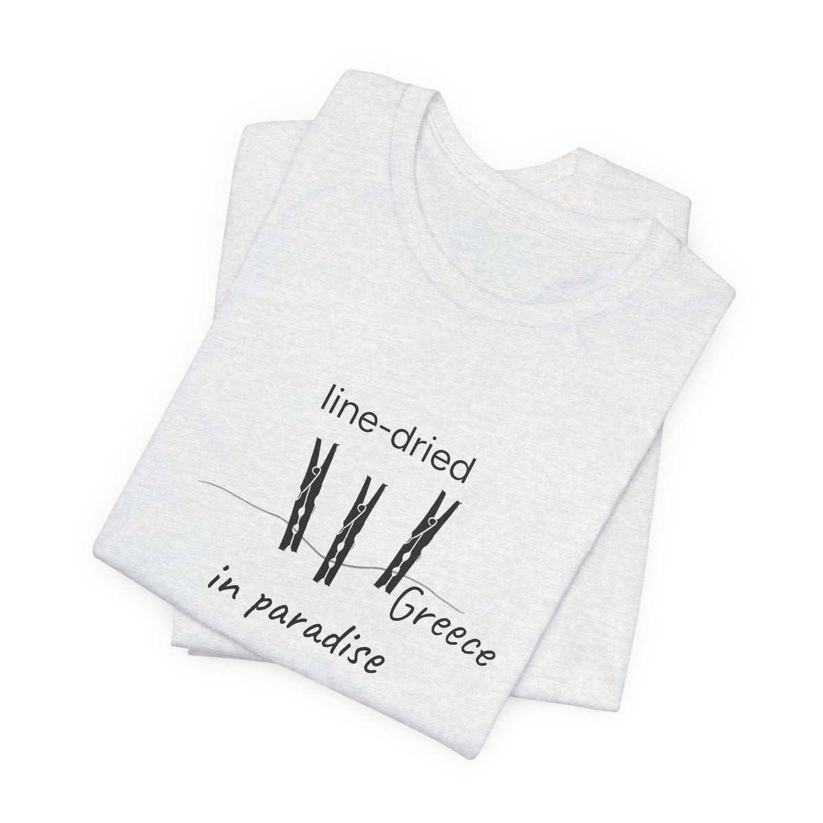 Greece summer memories t-shirt | Minimal Greek Souvenir Tee, clothes pin linocut
