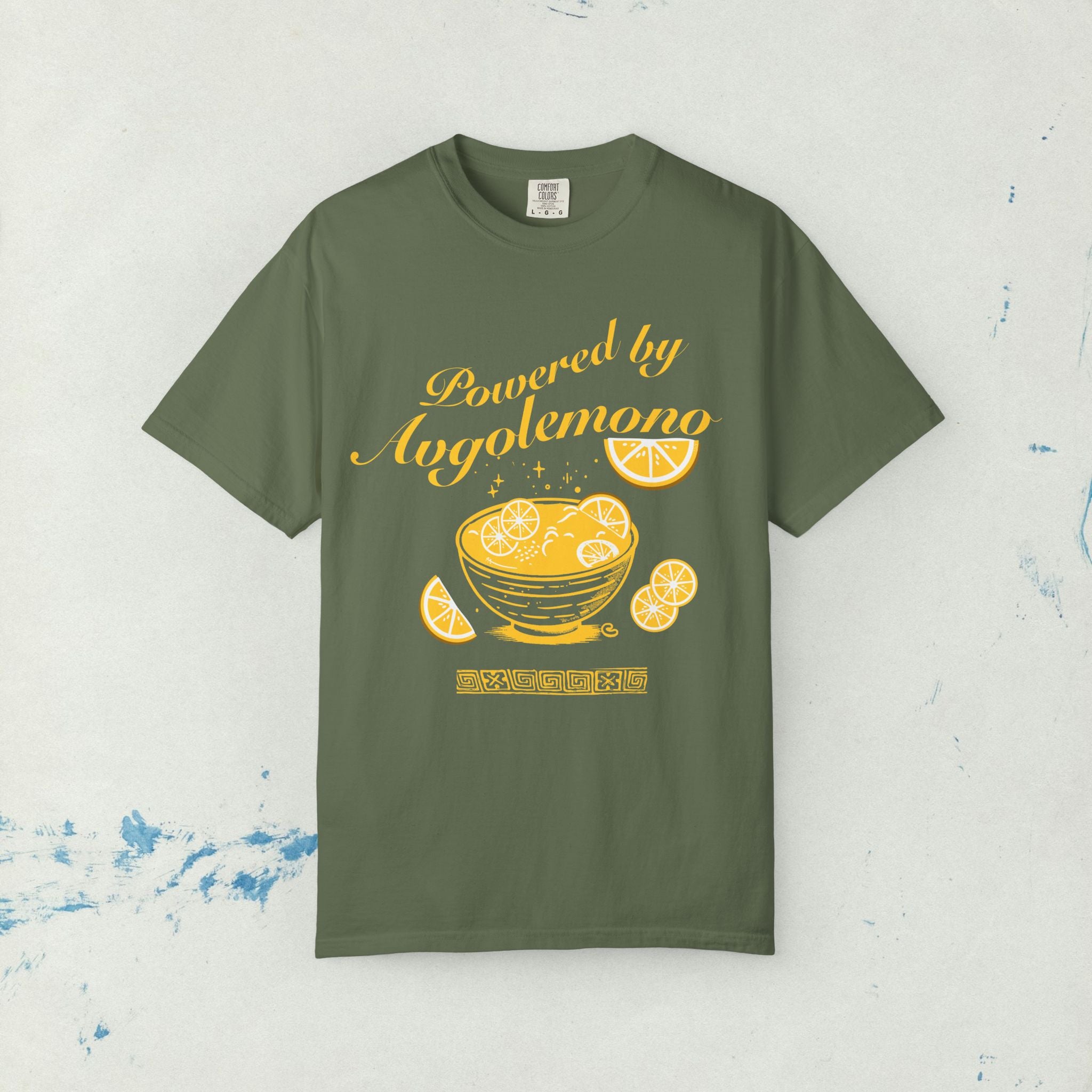 Avgolemono Greek Egg Lemon Soup Unisex T-shirt, Greek Cooking Cuisine Yiayia's Recipe Tee, Greek food T-shirt