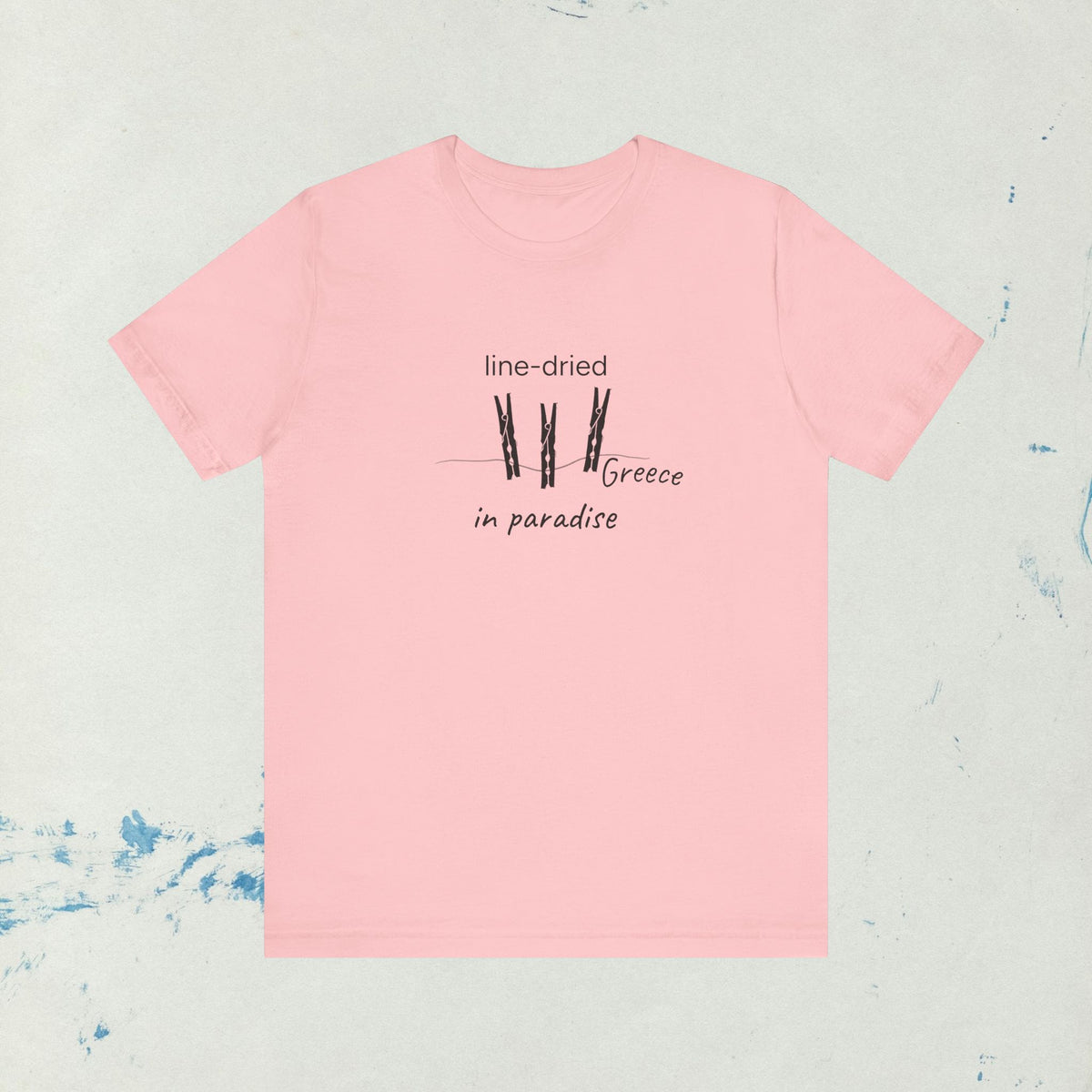 Greece summer memories t-shirt | Minimal Greek Souvenir Tee, clothes pin linocut