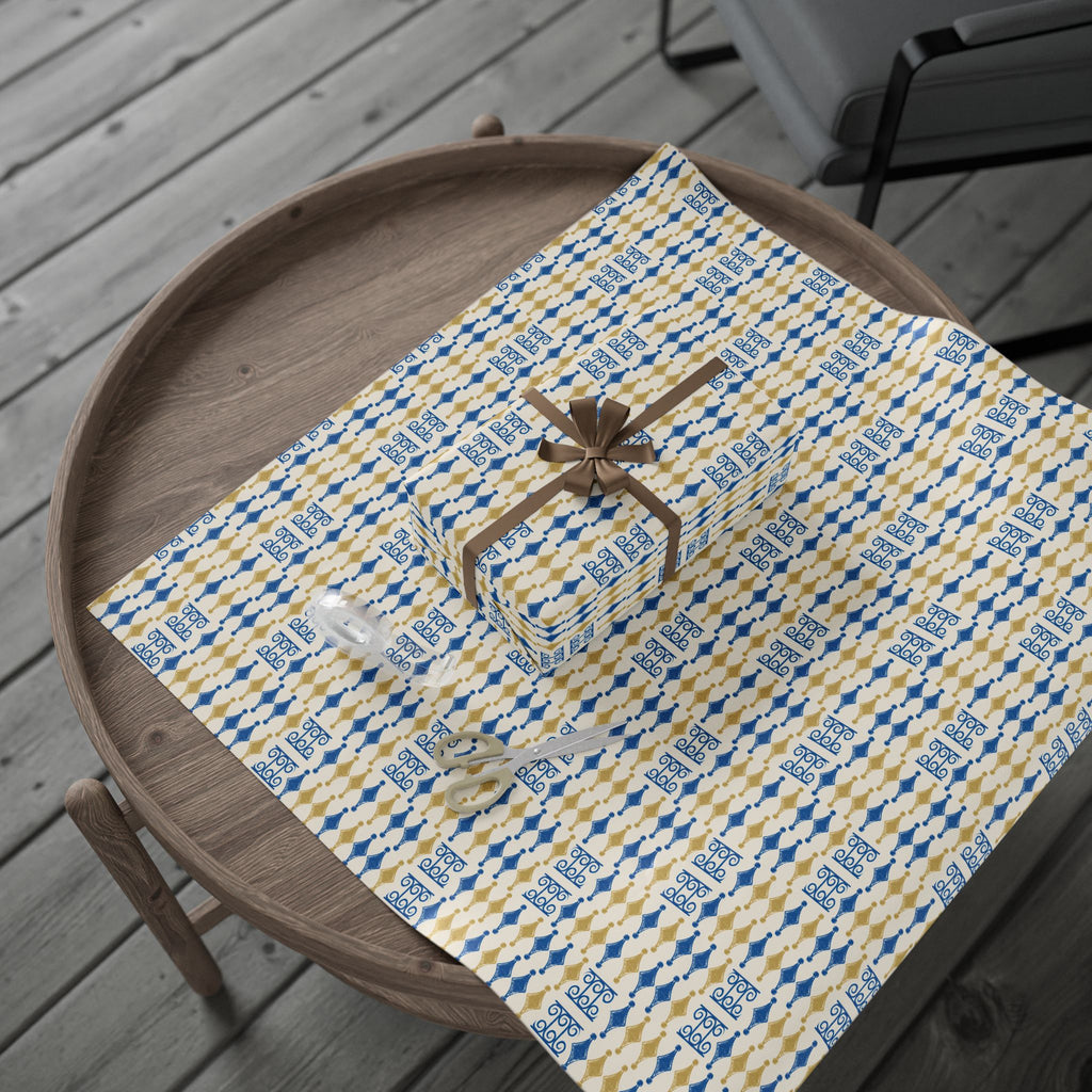 Navy & Gold Elegant Wrapping Paper | All Occasions Holiday Gift Wrap