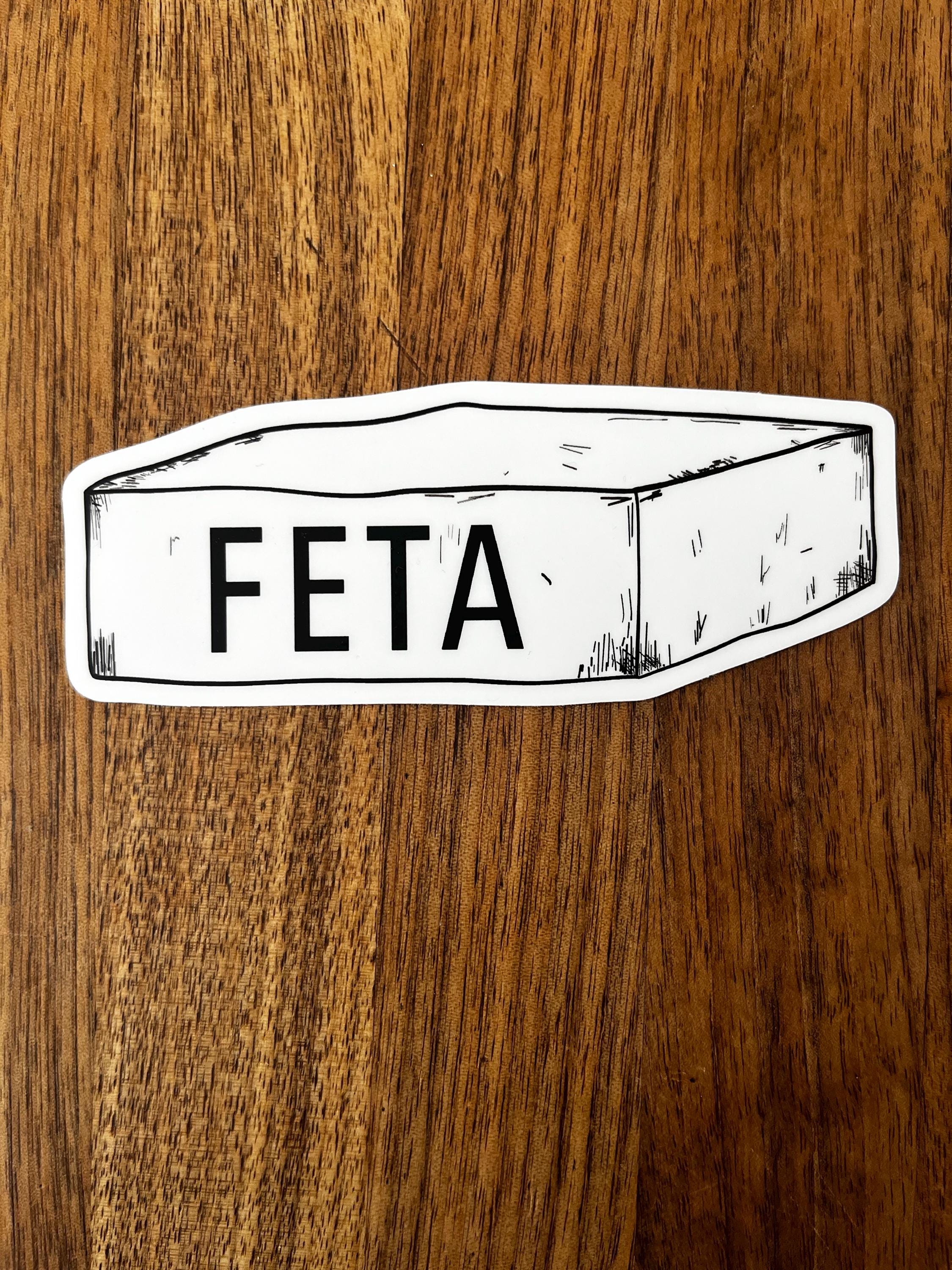 Greek Food Vinyl Sticker Pack: Sardines, Feta, Lemons - Waterproof