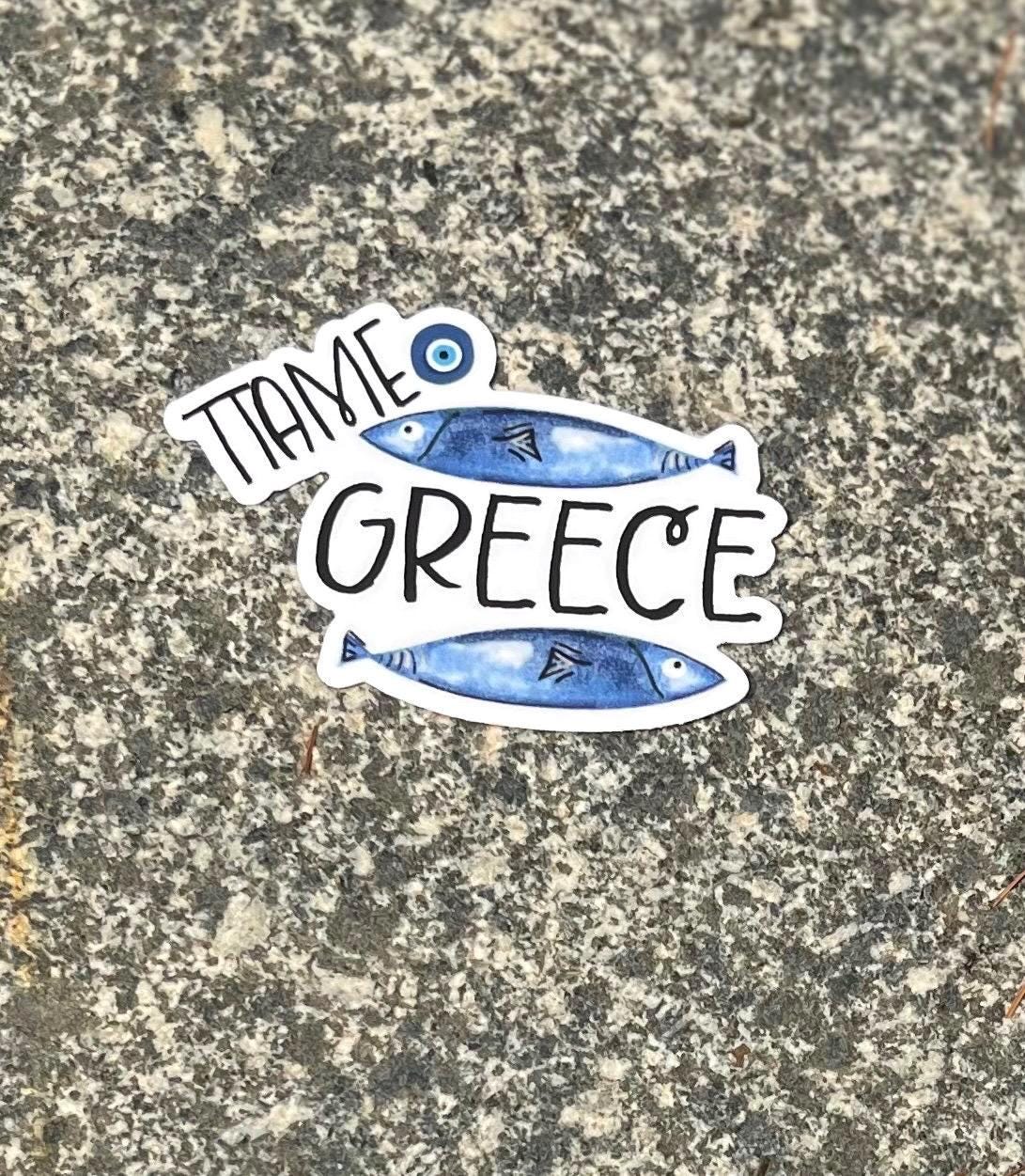 Greek blue sticker pack, Greece summer memories, Greek island, vinyl stickers